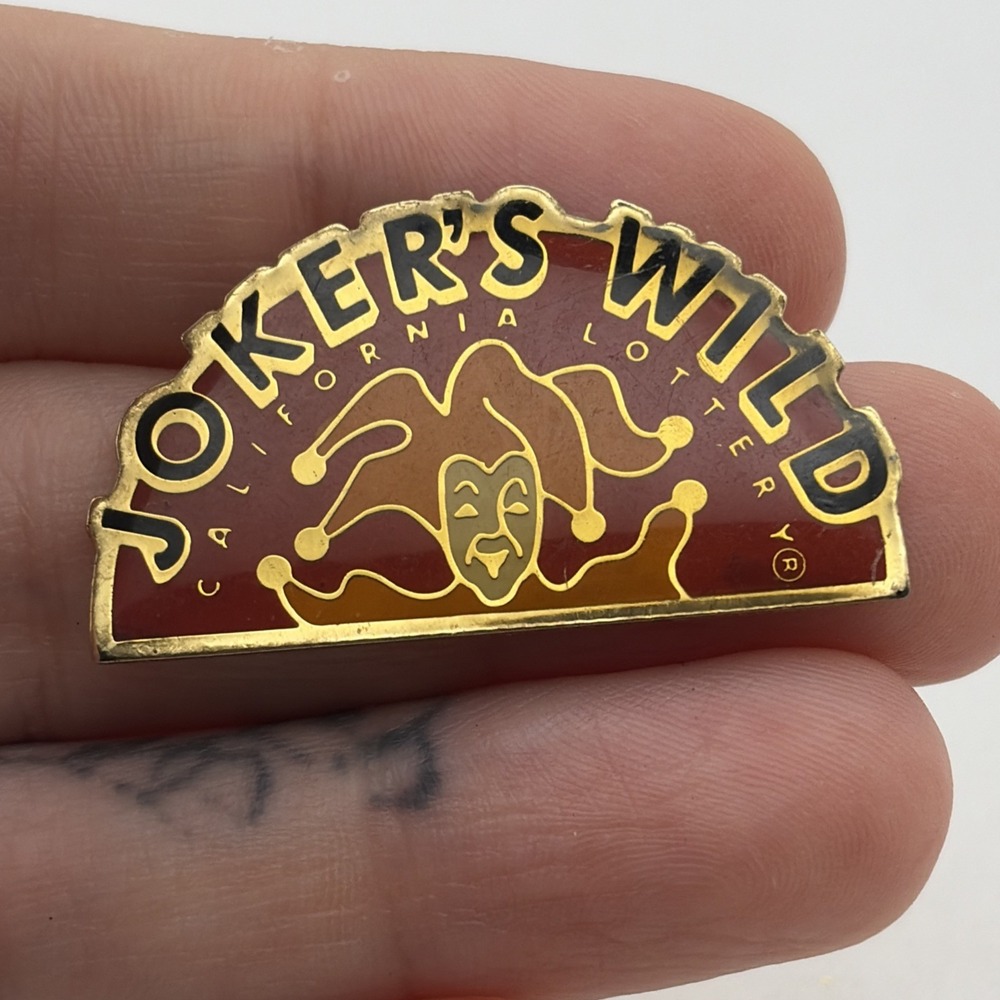 Joker’s Wild California Lottery Lapel Hat Pin